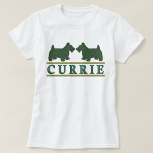 Clan Currie Tartan Scottie Dogs T-Shirt