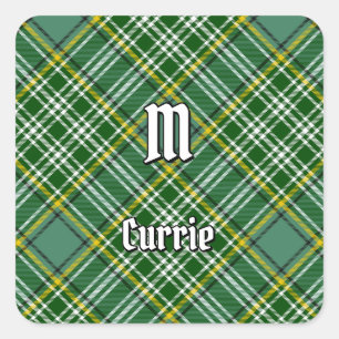 Clan Currie Tartan Square Sticker