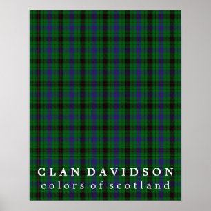 Clan Davidson Colours of Scotland Tartan Poster