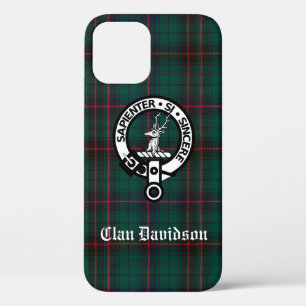 Clan Davidson Crest Badge and Tartan iPhone 12 Pro Case