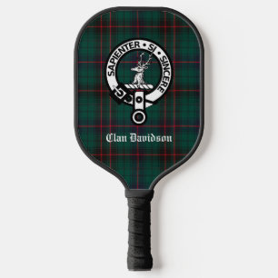 Clan Davidson Crest Badge and Tartan  Pickleball Paddle