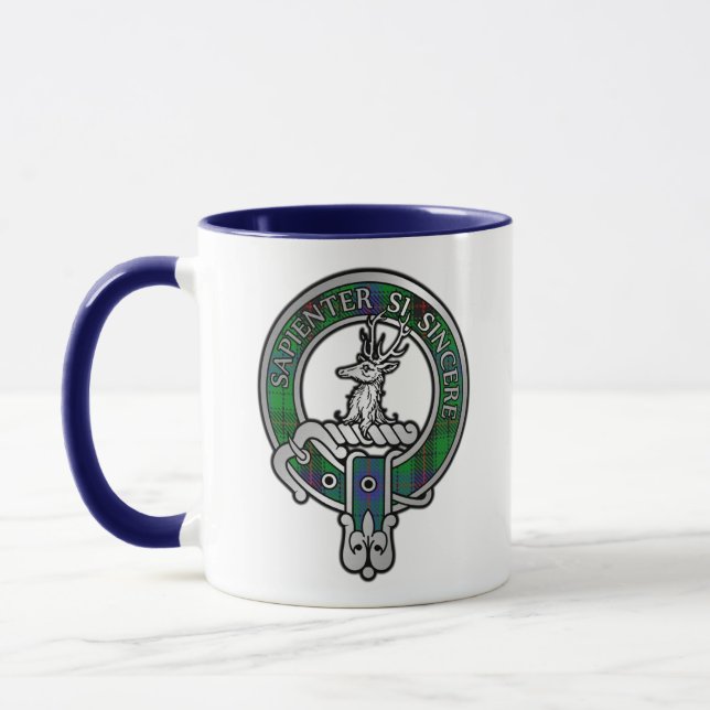 Clan Davidson Crest & Tartan Mug (Left)