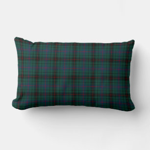 Clan Davidson Forest Green Scottish Tartan Lumbar Cushion