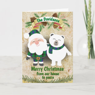 Clan Davidson Tartan Plaid Christmas Holiday Card