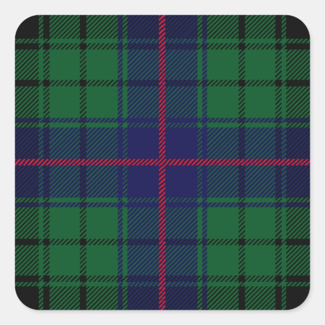 Clan Davidson Tartan Square Sticker (Front)