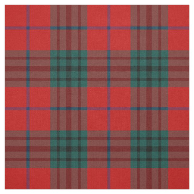 Clan Denny Tartan Red Plaid Fabric (Swatch)