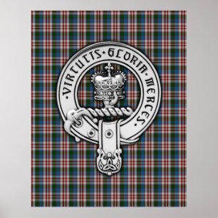 Clan Donnachaidh (Robertson) Crest & Dress Tartan Poster