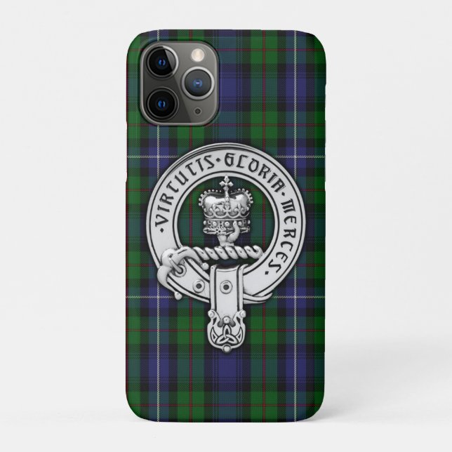 Clan Donnachaidh (Robertson) Crest /Hunting Tartan Case-Mate iPhone Case (Back)