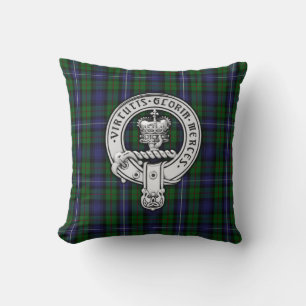 Clan Donnachaidh (Robertson) Crest /Hunting Tartan Cushion