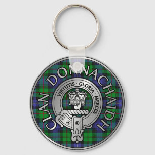 Clan Donnachaidh /Robertson Crest & Hunting Tartan Key Ring