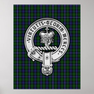 Clan Donnachaidh (Robertson) Crest /Hunting Tartan Poster