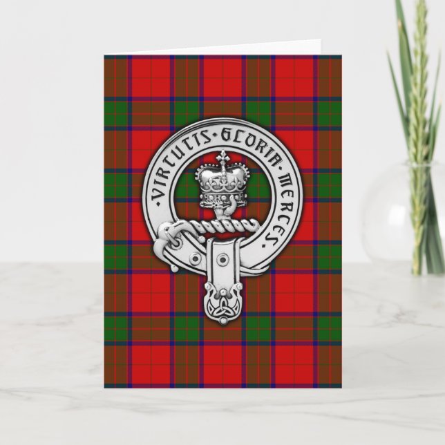 Clan Donnachaidh (Robertson) Crest & Tartan Card (Front)