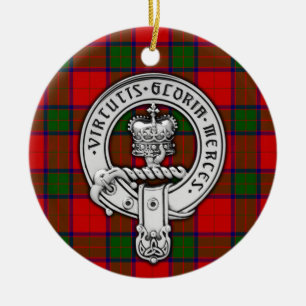 Clan Donnachaidh (Robertson) Crest & Tartan Ceramic Ornament