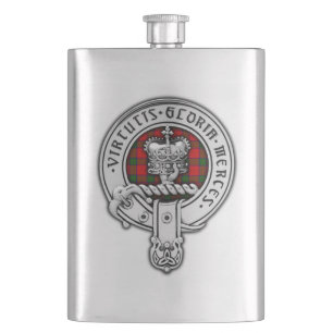 Clan Donnachaidh (Robertson) Crest & Tartan Hip Flask