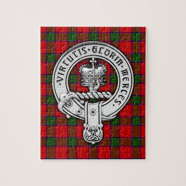 Clan Donnachaidh (Robertson) Crest & Tartan Jigsaw Puzzle (Vertical)