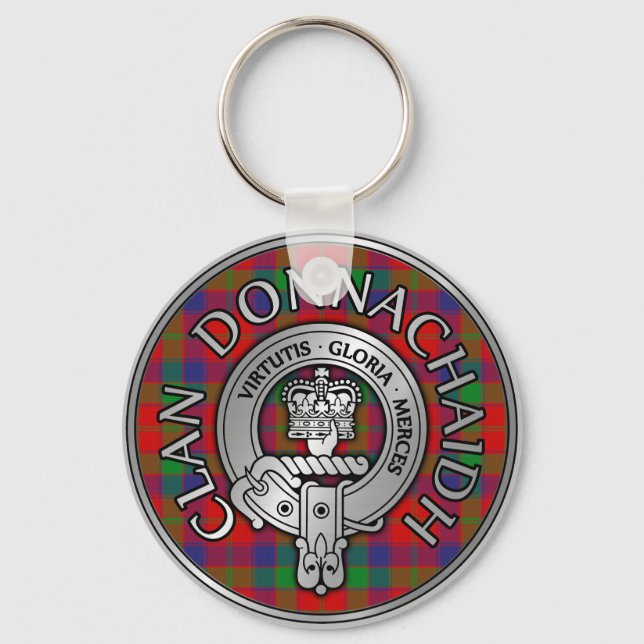 Clan Donnachaidh | Robertson Crest & Tartan Key Ring (Front)