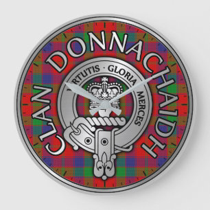 Clan Donnachaidh   Robertson Crest & Tartan Large Clock