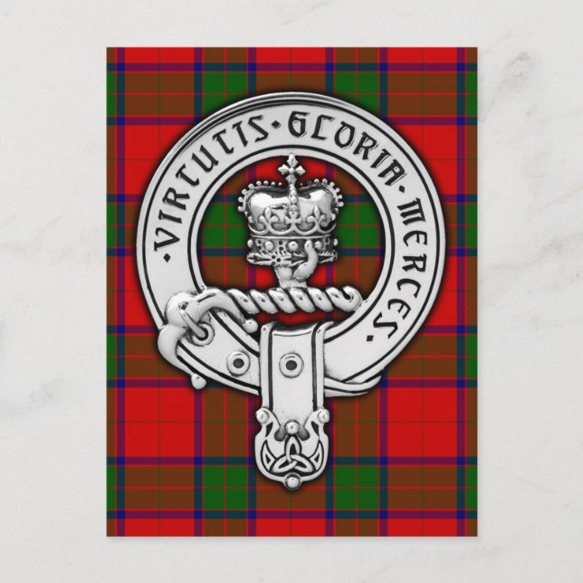Clan Donnachaidh (Robertson) Crest & Tartan Postcard (Front)