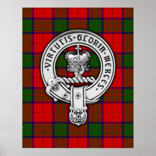 Clan Donnachaidh (Robertson) Crest & Tartan Poster