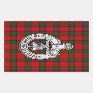 Clan Donnachaidh (Robertson) Crest & Tartan Rectangular Sticker