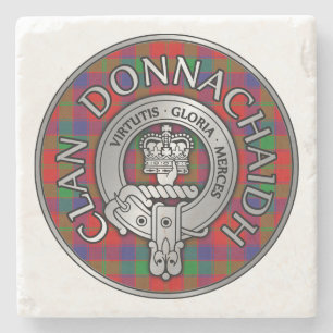 Clan Donnachaidh   Robertson Crest & Tartan Stone Coaster