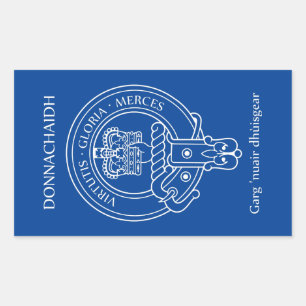 Clan Donnachaidh (Robertson) Crest & War Cry Rectangular Sticker