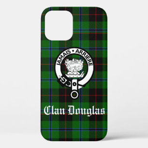 Clan Douglas Crest Badge & Tartan iPhone 12 Case