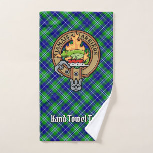 Clan Douglas Crest over Tartan Bath Towel Set