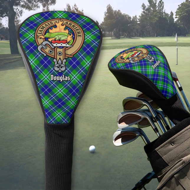 Clan Douglas Crest over Tartan Golf Head Cover (Creator Uploaded)