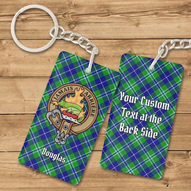 Clan Douglas Crest over Tartan Key Ring (Creator Uploaded)