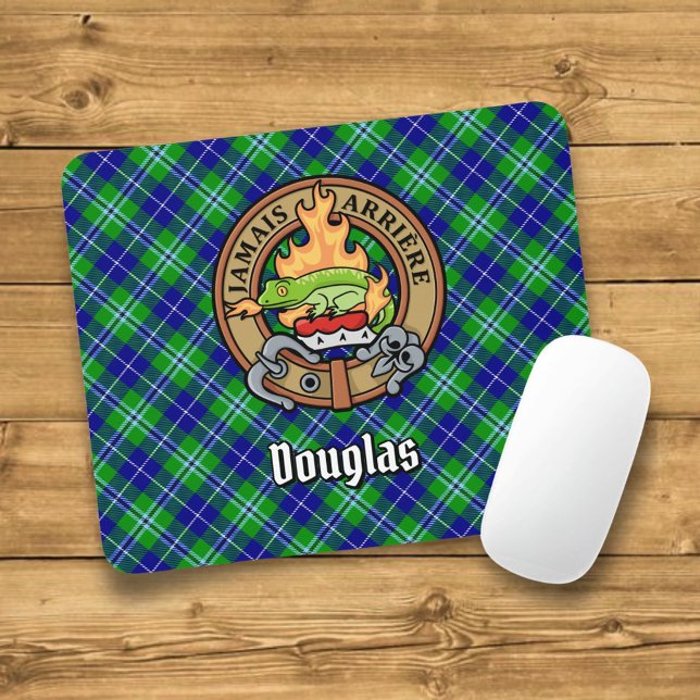 Clan Douglas Crest over Tartan Mouse Pad (Creator Uploaded)
