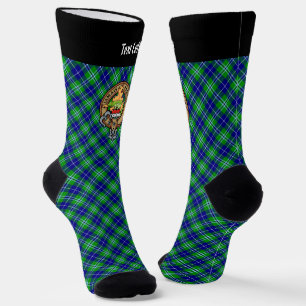 Clan Douglas Crest over Tartan Socks