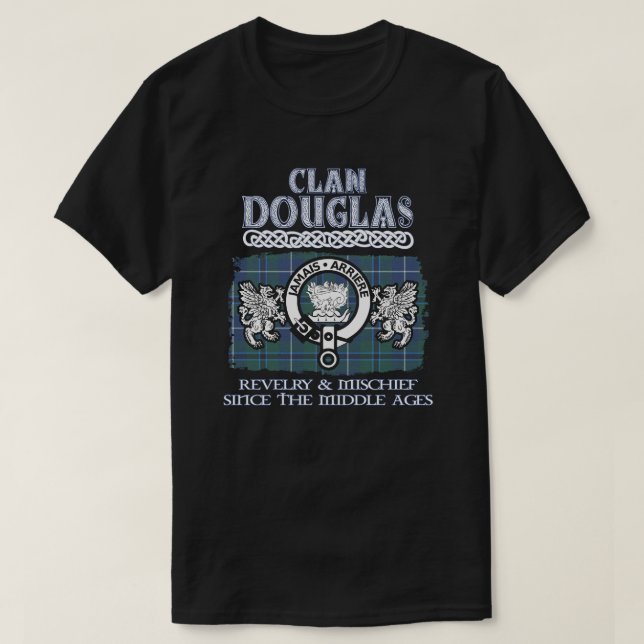 Clan Douglas crest Scottish clans Scottish surname T-Shirt (Design Front)