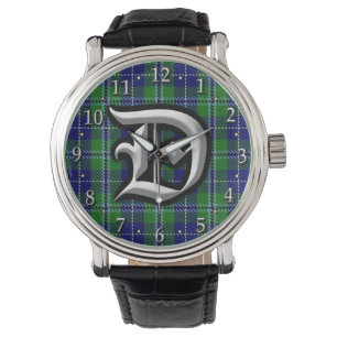 Clan Douglas Letter D Monogram Tartan Watch
