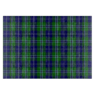 Clan Douglas Plaid Glass Cutting Board