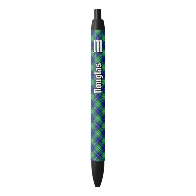 Clan Douglas Tartan Black Ink Pen (Front Vertical)