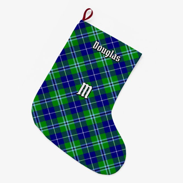 Clan Douglas Tartan Large Christmas Stocking (Front (Hanging))