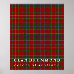 Clan Drummond Colours of Scotland Tartan Poster