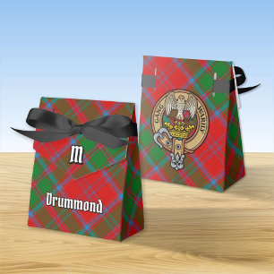 Clan Drummond Crest over Tartan Favour Box