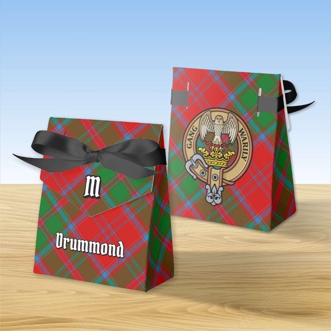 Clan Drummond Crest over Tartan Favour Box (Creator Uploaded)