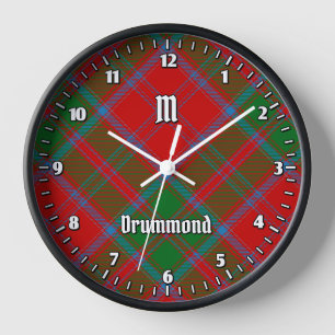 Clan Drummond Tartan Clock