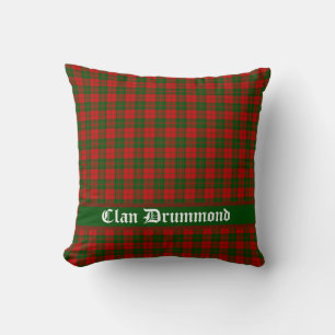 Clan Drummond Tartan Customisable  Cushion
