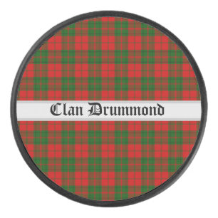 Clan Drummond Tartan Customizable Hockey Puck