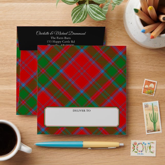 Clan Drummond Tartan Envelope (Desk)