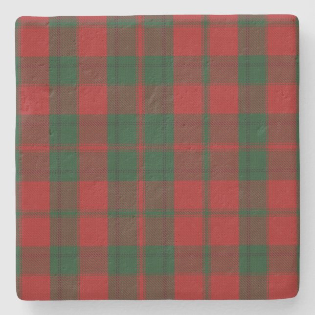 Clan Drummond Tartan Plaid Stone Coaster (Front)