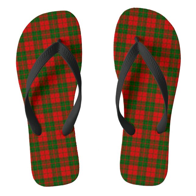 Clan Drummond Tartan Plaid Thongs (Footbed)