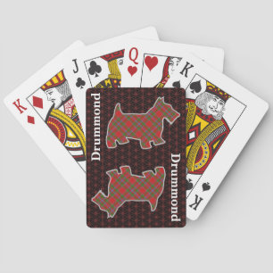 Clan Drummond Tartan Scottish Terrier Edition Playing Cards