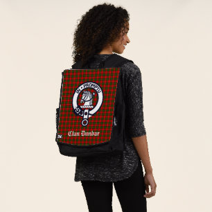 Clan Dunbar Crest Badge & Tartan Backpack