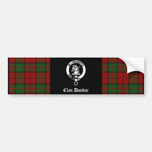 Clan Dunbar Tartan & Crest Badge Bumper Sticker