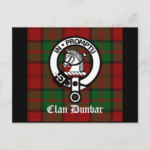 Clan Dunbar Tartan & Crest Badge Postcard